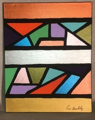 Hand Painted Acrylic Abstract Art by Fran Bernholz – (1) 16″x20″