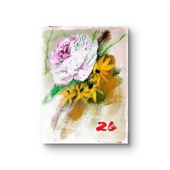 Abstract Pop Art Canvas Painting Modern Design 9×12 Paper