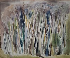 ABSTRACT EXPRESSIONIST ART VERA WISE TX SCHOOL THOMAS HART BENTON LYTLE CREEK CA