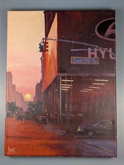 Original Dennis Nash 1947-2016 British Acrylic Painting New York East 39th St