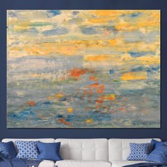 Seascape Mark Little Professional Painting 81” X 62”(6ft 9in)Abstract Modern XL
