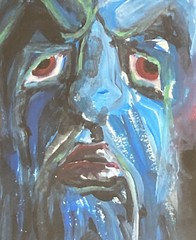 Original Fantasy Sci-fi Alien Life Oil Painting Framed Hanging Art Lloyd Olson