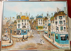 Parisian Scene ROBERT SCOTT Painting signed 16 x 12 inches original