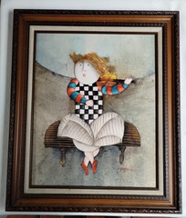 Joyce Roybal Artwork – Painting 16″ x 20″ Girl w/ Violin Quality Textured Print