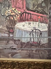 Unique Beautiful Set Of 2 Ruane Manning On Wood Paintings. 36.5 X 30.5 X 1 In.