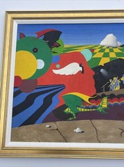 VINTAGE Psychedelic Painting Band Yes Pop Art Modernism Surreal Rock Music 1970