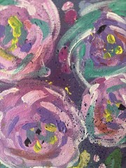 Radiant Garden: Original Painting, Abstract Roses Flowers 11×14 Home Decor