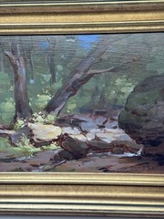 Thomas Torak Painting Vermont Landscape Impressionist American In The Woods Oil