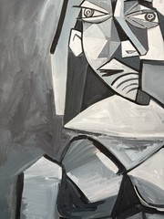 Pablo Picasso 1881-1973 Signed ,Oil on Canvas. In The style of. High End Frame