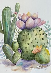 Cactus Original Watercolor Painting