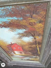 Old Grist Mill by C. Marshall Original Oil Painting 32 x 20″ Framed