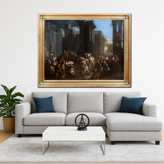 Huge 17th century Abduction Of Helen Of Troy Trojan War by – FRANCESCO MONTI