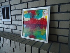 ORIGINAL PAINTING Reflected „12“H x 12″W framed acrylic/panel by Steven Graff