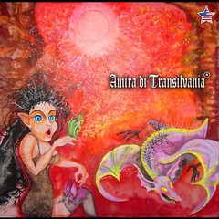 original art painting contemporary psychedelic figures vampires sexy bat dragon