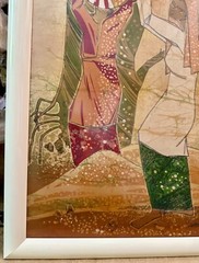 Vintage MCM Rare Batik Painting By Singapore Indonesian Artist Choo Keng Kwang