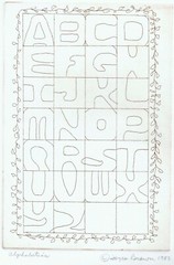 Joyce Brown 80s Alphabet Etching Modern Nursery Art Children’s Classroom Decor