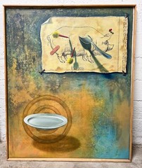 Roberto Garriga (Cuba 20-21st Century) Oil painting on Canvas Surrealist