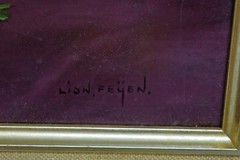 + Framed Oil Painting „Still Life“ Signed: Lion Feyen + 14″ x 12 1/8″ + (JC54)