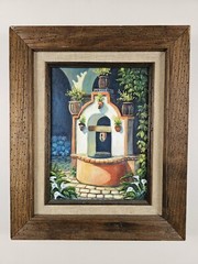 Vintage Original Signed Rubetta Ruben Tapia Oil Painting 18×15 Framed Art