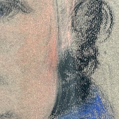 Ruth Newton Swain Original Pastel Portrait Painting Signed CA Modernist 1930s