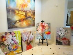 CAPRI LEMON STILL LIFE OIL CANVAS ORIGINAL PAINTING RUSSIAN ART LISTED SIGNED XL