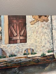 Mixed Media Impasto European Village Scene Painting Late 20th Century To Early21