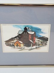 Jennifer Scharp 1974 Watercolor The Silver King Mill And Mine in Park City