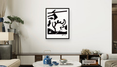 FINELLI ORIGINAL ARTWORK Ink on Paper 9×12 ABSTRACT Feeling Decor Home COA G6W