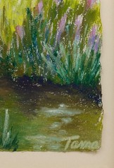Andrea M. Tama Tranquility Signed Oil Pastel Contemporary Impressionism Framed