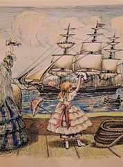 Norman Mills Price – Original Published Illustration Painting – Waving Good-bye