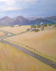 Original Hand Painted 8×10 Memorial Fields Impressionist Acrylic Panel Art…