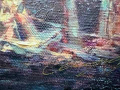 CAO YONG – FREEDOM HE 30″ X 21″ HAND EMBELLISHED GICLEE CANVAS w/COA