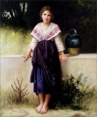 Quality Hand Painted Oil Painting Repro Bouguereau A Moment’s Rest 20x24in