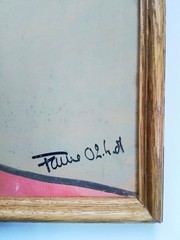 VINTAGE CIRCUS ACROBATS PAINTING~THIERRY FAURE~FRENCH ARTIST-LOOK !