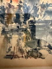 Set of 3 Vintage Mid Century Paris Watercolor Paintings Signed Framed Art France