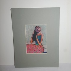 Goh Lye Hock Original Oil Painting Signed 4 1/2 × 6 1/2″ Matted 10 × 13″