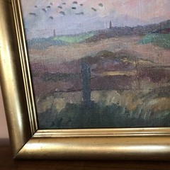 BREDSDORFF Axel 1883-1947 Dusk Landscape Oil Painting Signed