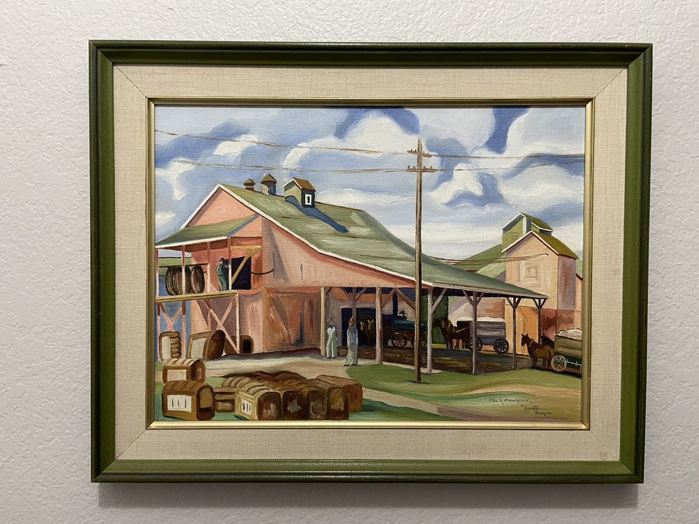 Nannette Doskocil Oil Canvas Ella Mewhinney Copy Painting Art Texas Cotton Farm