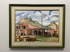 Nannette Doskocil Oil Canvas Ella Mewhinney Copy Painting Art Texas Cotton Farm