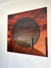 Original Surrealism Sky Clouds Landscape Oil Painting Fantasy Unique Art Mikahff