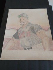 ORIGINAL ONE OF A KIND KIRBY PUCKETT COLOR DRAWING BY RYAN GRICE MINNESOTA TWINS