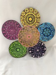 Mandala Dot Art Painting on Wood (Home Decor)