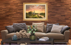Thomas Kinkade Sunrise Chapel 18×27 S/N Oil on Canvas