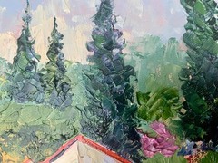 Original Art Tuscany Landscape 9×12 Italy Impasto Oil Painting