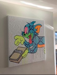 acrylic painting on 40×40 canvas by original artist Timmy sneaks!