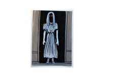 ACEO Original Art Fantasy Ghost Girl Doorway Acrylics Not a print signed