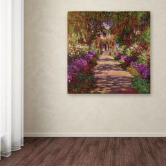 14 In. X 14 In. a Pathway in Monets Garden Canvas Art