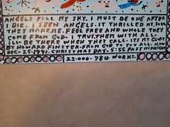 HOWARD FINSTER ORIGINAL PAINTING – signed & dated. Acrylic & Enamel on wood.