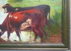 Pastoral Landscape Farmhouse Country Living Original Painting on Canvas Signed