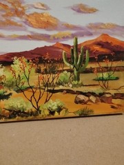 Original Desert Landscape Oil Painting 🎨 Signed